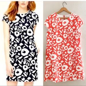 Ann Taylor Loft Women’s Pink/White Abstract Print Spring Dress Sz 12